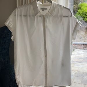 Madewell white short sleeve shirt